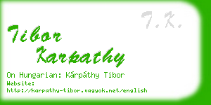 tibor karpathy business card